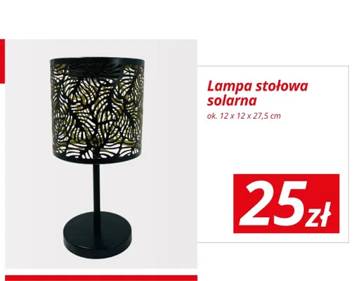 Lampa stołowa solarna promocja w KiK