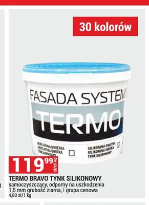 Tynk silikonowy Termo Bravo promocja w Merkury Market