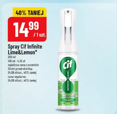 Spray Cif Infinite Lime&Lemon promocja w POLOmarket