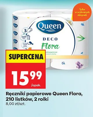 Ręczniki papierowe Deco Flora, 2 rolki promocja w Biedronka