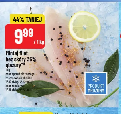 Mintaj filet bez skóry 35% glazury promocja w POLOmarket