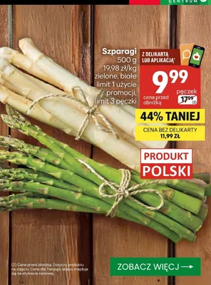 Szparagi białe polskie promocja w Delikatesy Centrum