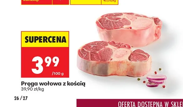 Pręga wołowa z kością promocja w Biedronka