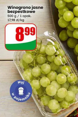 Winogrona jasne bezpestkowe promocja w Dino