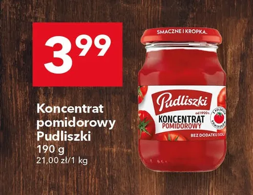 Koncentrat pomidorowy Pudliszki promocja w LEWIATAN