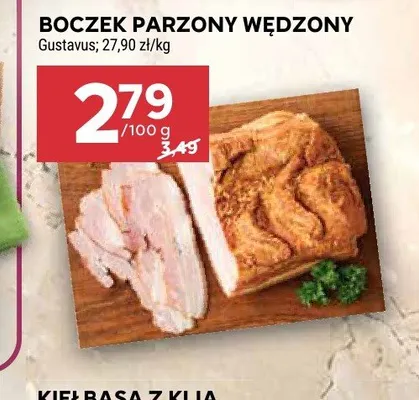 Boczek parzony wędzony Gustavus promocja w Stokrotka