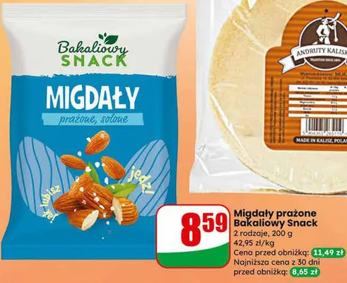 Migdały prażone promocja w Dino