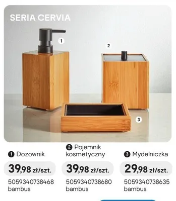 Dozownik do mydła GoodHome Cervia bambus promocja w Castorama