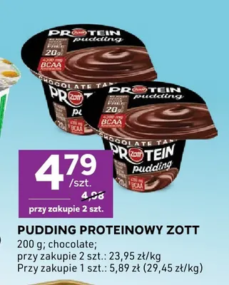 Pudding proteinowy czekoladowy Zott promocja w Stokrotka