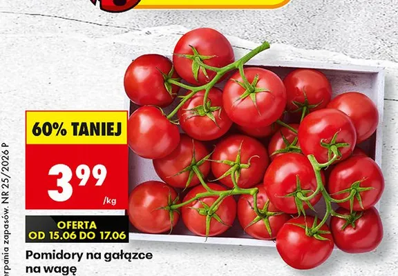 Pomidory na gałązce promocja w Biedronka