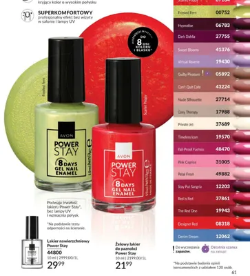 Żelowy lakier do paznokci Avon Power Stay Petal Fresh promocja w AVON