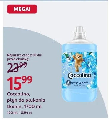 Płyn do płukania tkanin promocja w Rossmann