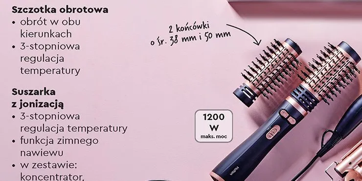 Szczotka obrotowa 1200 W promocja w Biedronka
