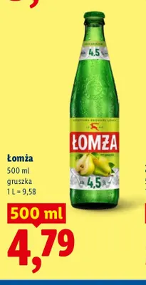 Piwo Łomża gruszka promocja w Lidl