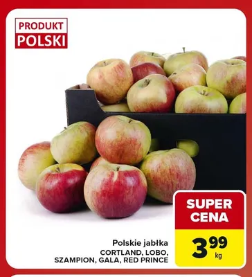 Polskie jabłka Red Prince promocja w Carrefour Market