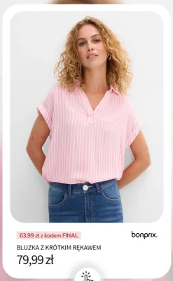 Bluzka z krótkim rękawem Bonprix promocja w bonprix