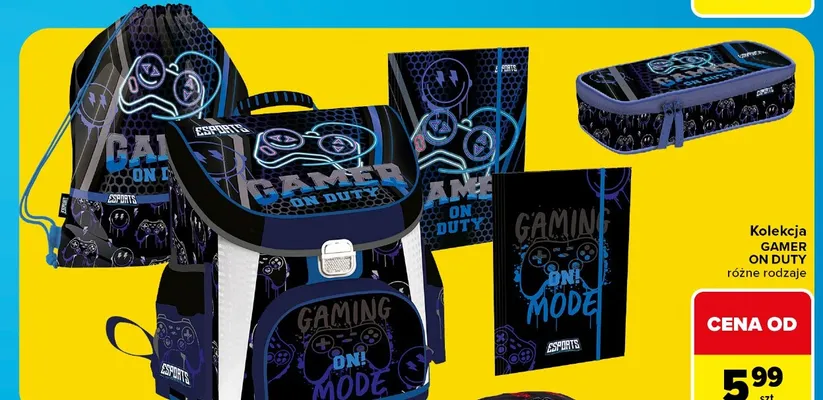 Kolekcja szkolna Gamer On Duty promocja w Carrefour