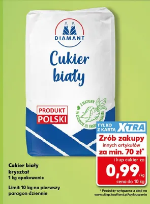Cukier biały kryształ Diamant promocja w Kaufland
