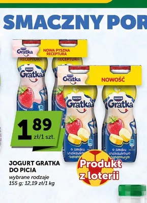 Jogurt Gratka do picia truskawkowy promocja w ABC