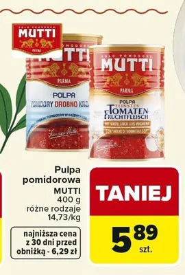 Pulpa pomidorowa MUTTI promocja w Carrefour