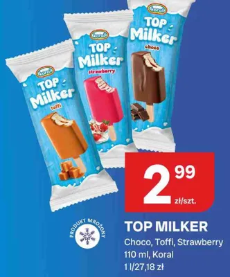 Lody Top Milker choco Koral promocja w Chorten