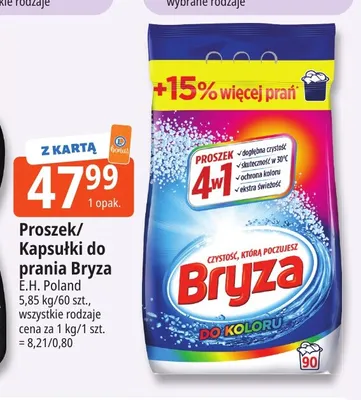 Proszek do prania Bryza promocja w Leclerc