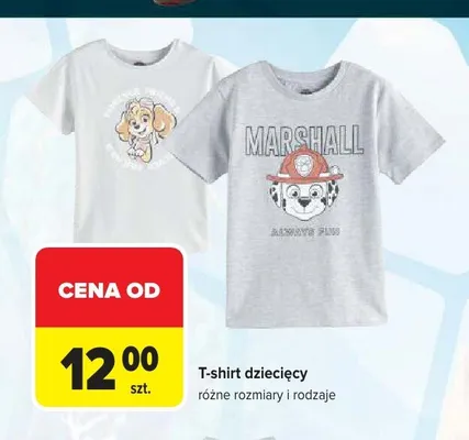 T-shirt dziecięcy rozm. 3-10 lat promocja w Carrefour Market
