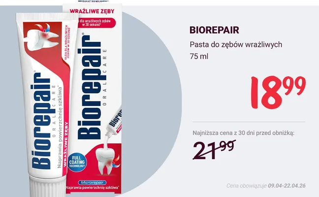 Pasta do zębów wrażliwych promocja w Rossmann