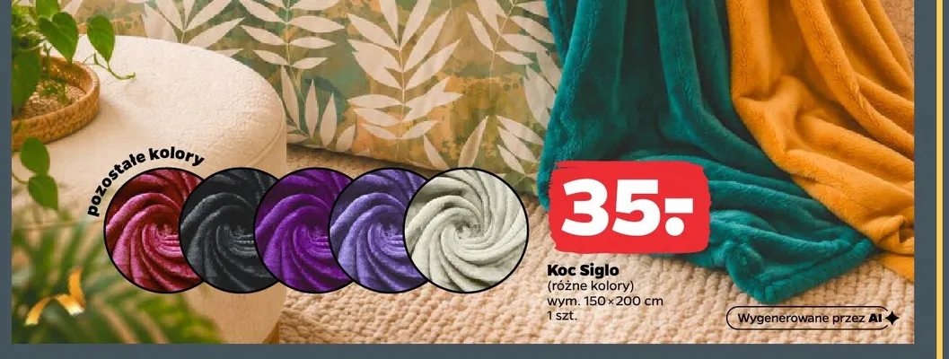 Koc Siglo 150x200 cm promocja w Netto