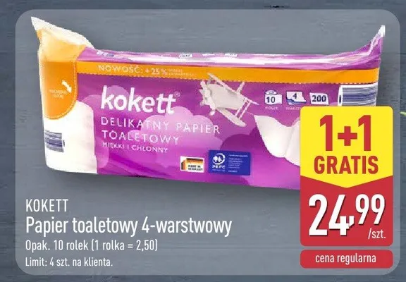 Papier toaletowy 4-warstwowy promocja w Aldi