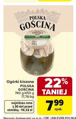 Ogórki kiszone POLSKA GOŚCINA promocja w Carrefour
