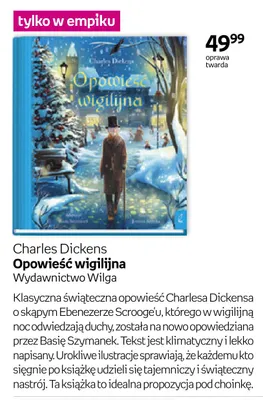 Książka Opowieść wigilijna Charles Dickens promocja w Empik