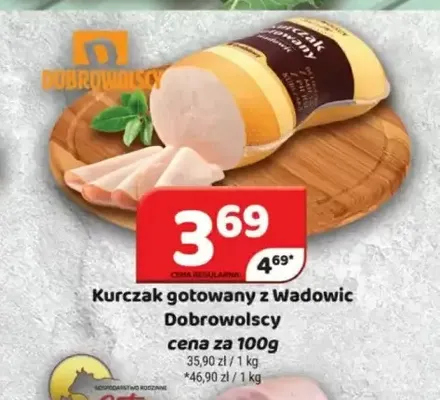 Kurczak gotowany z Wadowic Dobrowolscy promocja w Delfin