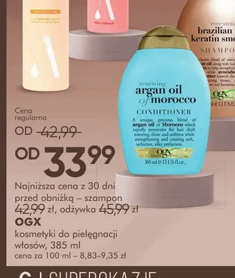 Kosmetyki do pielęgnacji włosów OGX promocja w Super-Pharm