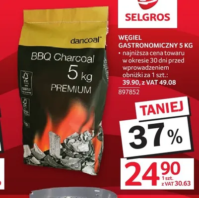 Węgiel gastronomiczny Dancoal promocja w Selgros
