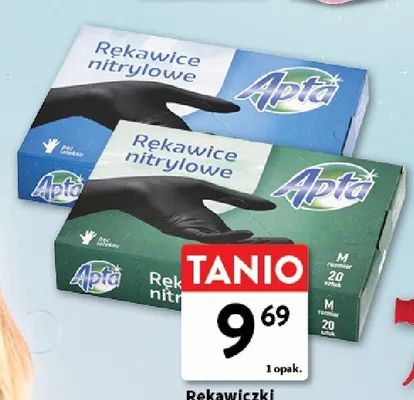 Rękawiczki nitrylowe Apta promocja w Intermarche