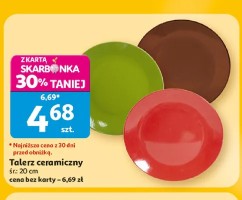 Talerz ceramiczny promocja w Auchan