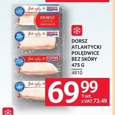 Dorsz atlantycki polędwice bez skóry promocja w Selgros
