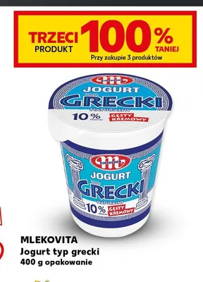 Jogurt typ grecki Mlekovita promocja w Kaufland