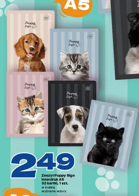 Zeszyt A5 Puppy Sign Interdruk 32 kartki promocja w Twój Market
