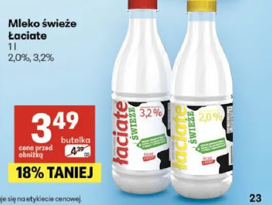 Mleko świeże Łaciate 2,0% promocja w Delikatesy Centrum