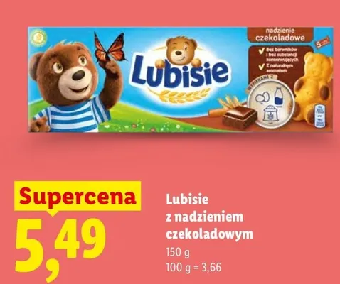 Lubisie z nadzieniem czekoladowym promocja w Lidl