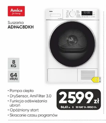 Suszarka Amica ADH4C8DKH promocja w Max Elektro