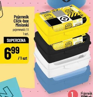 Pojemnik Click-box Minionki 1 l promocja w POLOmarket
