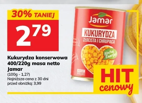 Kukurydza konserwowa Jamar promocja w Hitpol