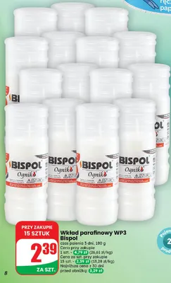Wkład parafinowy WP3 Bispol promocja w Dino