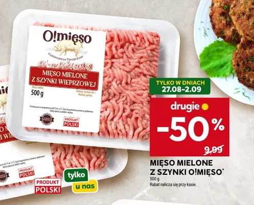 Mięso mielone z szynki O!mięso promocja w Stokrotka