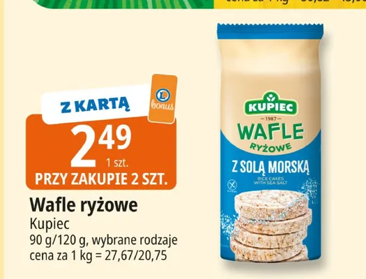 Wafle ryżowe Kupiec promocja w Leclerc