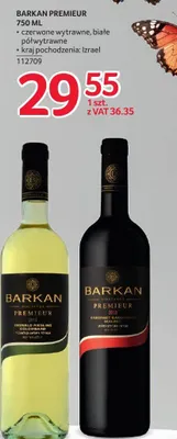 Wino Barkan Premieur czerwone wytrawne 750ml promocja w Selgros
