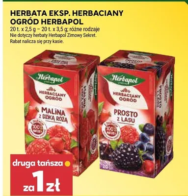 Herbata ekspresowa herbaciany ogród Herbapol promocja w Stokrotka